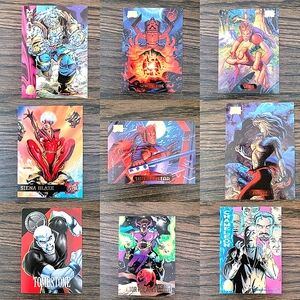 Lot of 48 Vtg 90s Marvel/DC Comics Superhero Trading Cards Fandom Retro Unisex